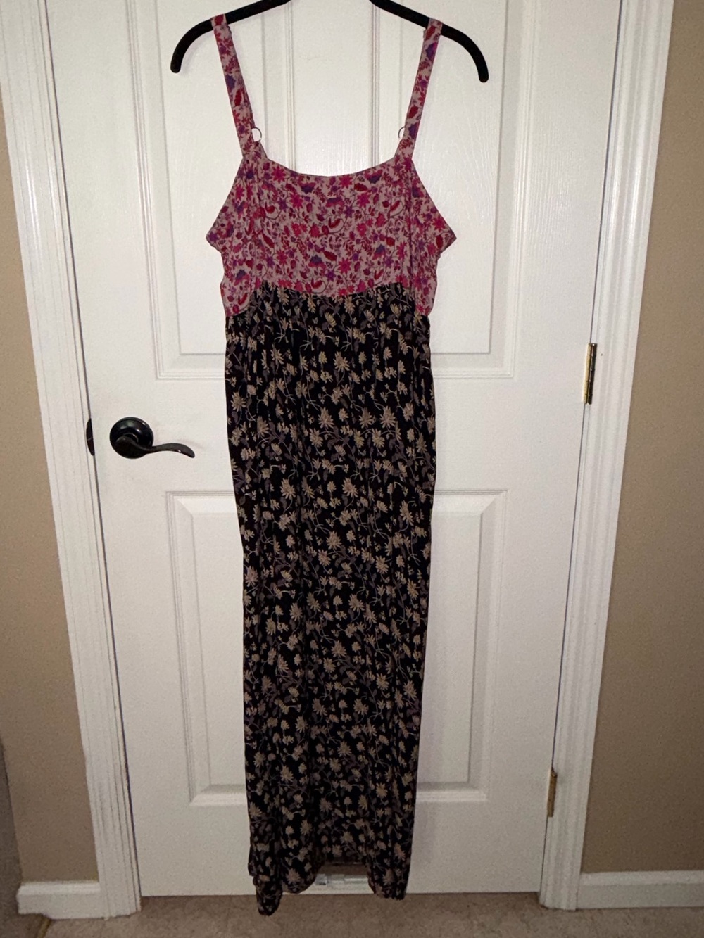 NATURAL LIFE Pink and Black Floral Maxi Dress - Picture 7 of 10